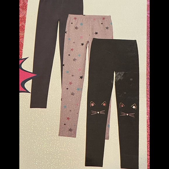 Vigoss Girls 3 Pack Comfy Leggings NWT - Picture 2 of 7